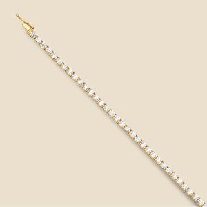 14k Solid Gold Tennis Bracelet 2.25 mm - Birthday Gift - CZ Stones - Trendy